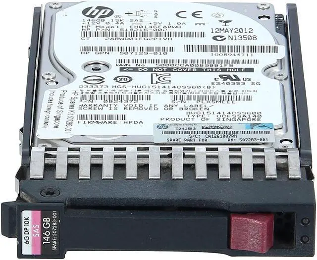 Main image of (NOT FOR HOME PC!) 507125-B21 HP 146GB 6G 2.5" SFF Dual Port SAS 10K RPM Hard Drive 507283-001 - OEM