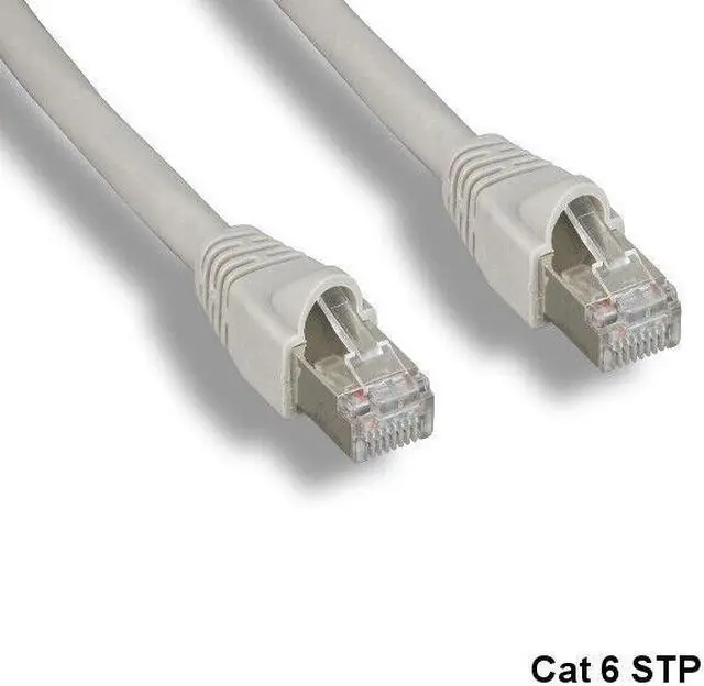Main image of Kentek Gray 100' Cat6 STP Ethernet Cable 24AWG 550MHz RJ45 Routers Patch Panels