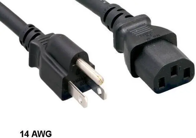 Main image of Kentek 25Ft Heavy Duty Power Cord NEMA 5-15P/IEC320 C13 14AWG 15A SJT Universal