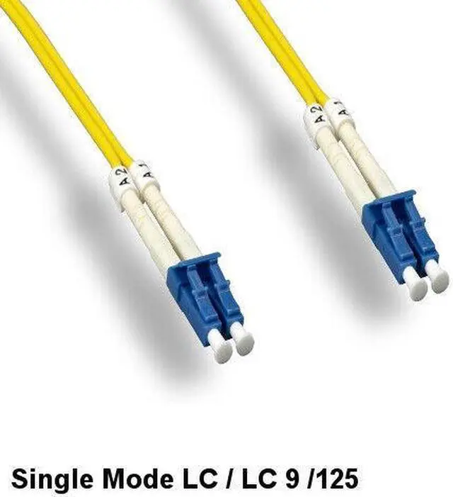 Main image of Kentek 15 Meter Single-Mode Fiber Optic Patch Cable LC/LC 9/125 Duplex UPC/UPC