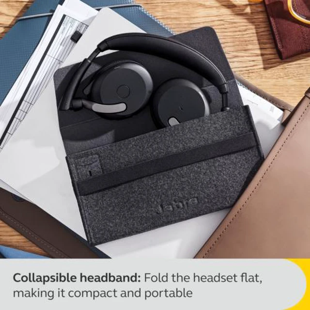 Alt view image 6 of 7 - Jabra Evolve2 65 Flex - USB-C MS Stereo (Wireless Charging) Wireless Headset /
