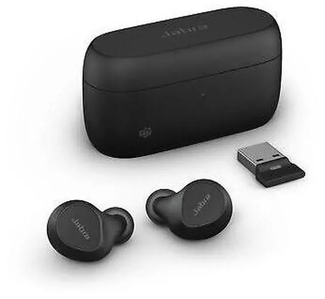 Alt view image 7 of 7 - Jabra Evolve2 Buds - USB-A MS - Wireless Charging Pad True Wireless Earbuds