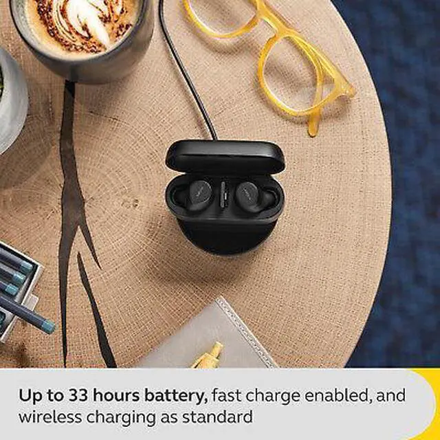 Alt view image 6 of 7 - Jabra Evolve2 Buds - USB-A MS - Wireless Charging Pad True Wireless Earbuds