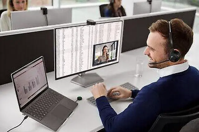 Alt view image 4 of 5 - Jabra Engage 55 - USB-A UC Mono Wireless Headset / Music Headphones Titanium