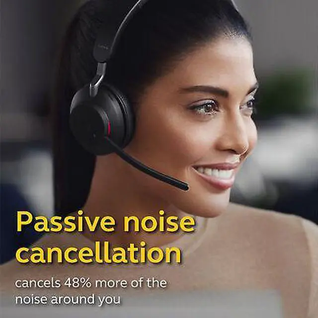 Alt view image 2 of 6 - Jabra Evolve2 65 USB-A UC Mono - Black Wireless Headset / Music Headphones
