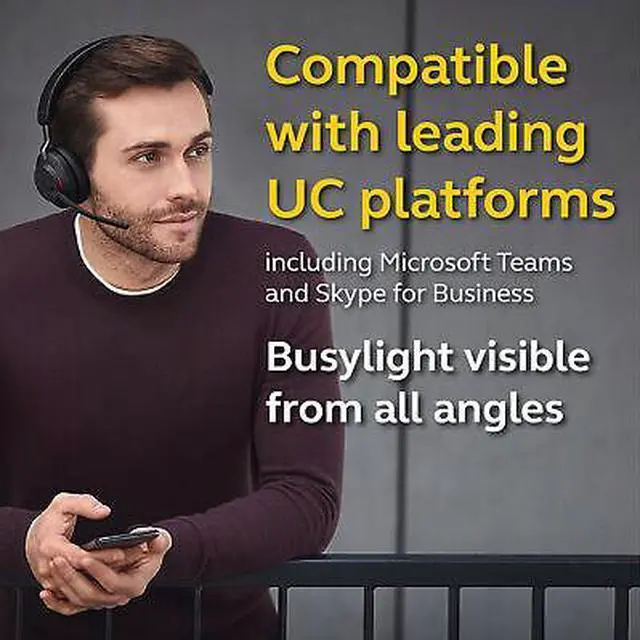 Alt view image 5 of 6 - Jabra Evolve2 65 USB-A UC Mono - Black Wireless Headset / Music Headphones