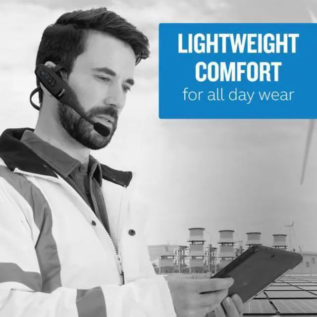 Alt view image 3 of 7 - BlueParrott C400-XT Wireless Bluetooth Noise Cancelling Headset, 24hrs battery