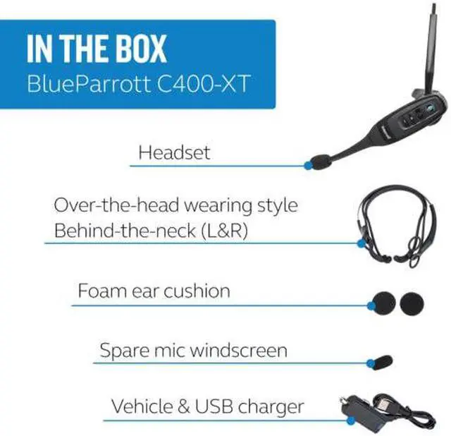 Alt view image 7 of 7 - BlueParrott C400-XT Wireless Bluetooth Noise Cancelling Headset, 24hrs battery