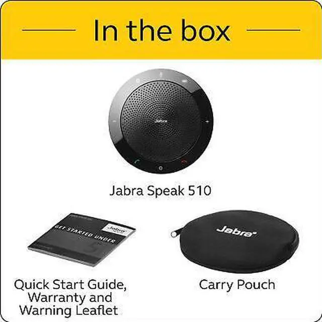 Alt view image 4 of 4 - Jabra Speak 510 for PC (SME) Portable Speaker for Music and Calls Black NEW - OEM