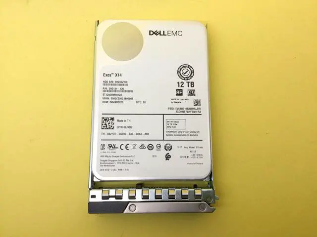 Main image of 8JYD7 DELL EMC 12TB 7.2K SATA 6Gb/s 3.5" 512e HDD 08JYD7 ST12000NM0128
