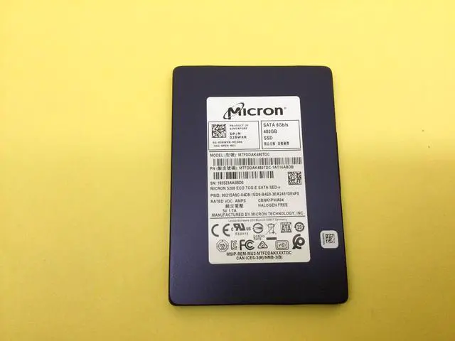 Alt view image 2 of 3 - MTFDDAK480TDC Micron 5200 ECO 480GB SATA 6Gb/s 2.5in TLC SSD