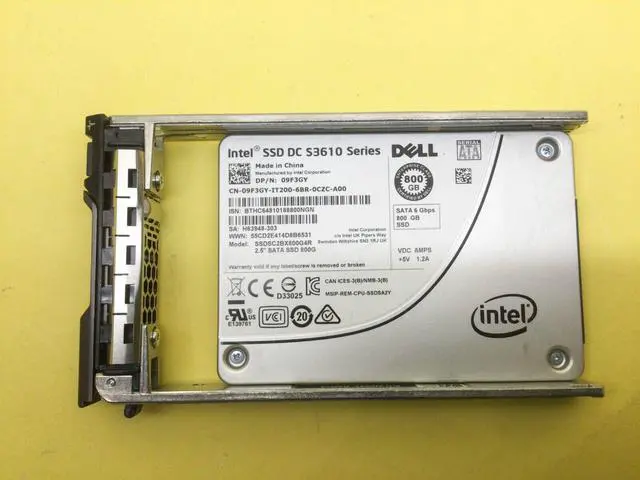 Main image of 09F3GY DELL /Intel DC S3610 Series SSDSC2BX800G4R 800GB 2.5 inch SATA3 SSD 9F3GY