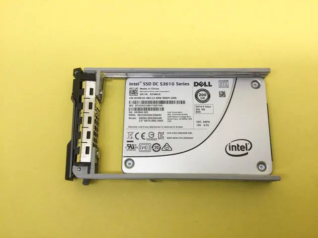 Main image of 3481G DELL Intel DC S3610 200GB 6Gb/s 2.5INCH SATA SSD SSDSC2BX200G4R
