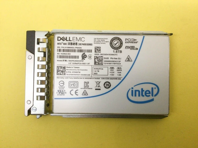Main image of YWWTM DELL EMC 1.6TB TLC PCIE NVME U.2 2.5'' ENTERPRISE SSD SSDPE2KE016T8T - OEM