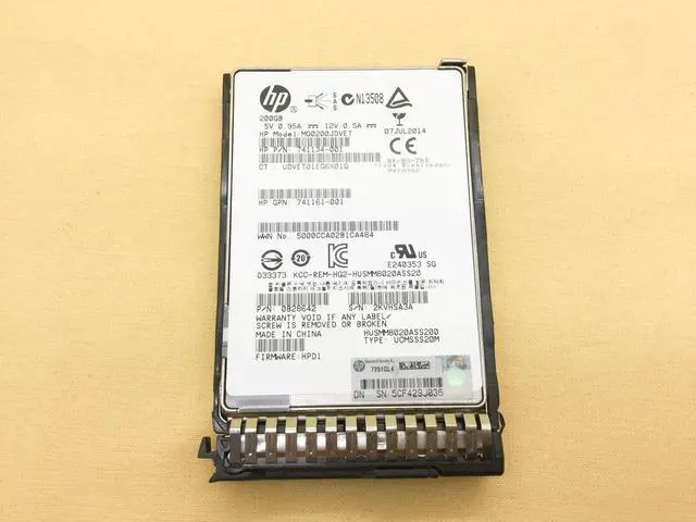 Main image of (NOT FOR HOME PC!) HP HGST 200GB 12Gb/s SAS SFF 2.5IN SC ENT SSD HUSMM8020ASS200