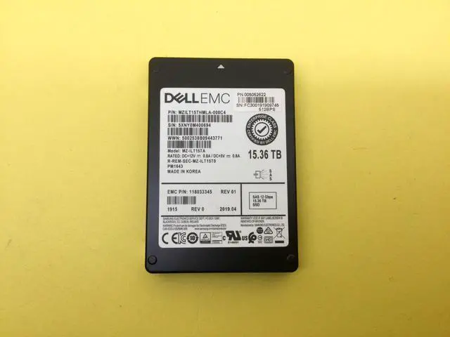 Main image of (NOT FOR HOME PC!) MZ-ILT15TA EMC Samsung PM1643 15.36TB SAS 12Gb/s 2.5'' SSD MZILT15THMLA