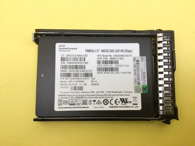 Alt view image 2 of 3 - 868818-B21 HPE 480GB SATA 6G READ INTENSIVE SFF SC PM883 SSD 868926-001 New