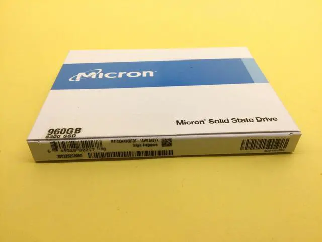 Alt view image 3 of 3 - Micron 5300 MAX 960GB SATA 6Gb/s 2.5'' Internal SSD MTFDDAK960TDT New Sealed - OEM