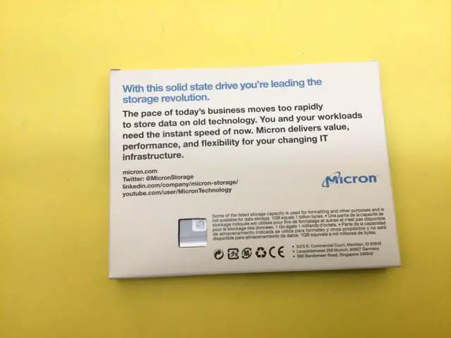 Alt view image 2 of 3 - Micron 5300 MAX 960GB SATA 6Gb/s 2.5'' Internal SSD MTFDDAK960TDT New Sealed - OEM