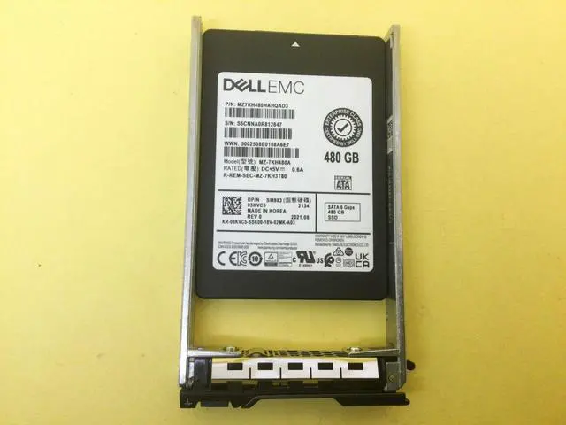 Main image of 3KVC5 DELL 480GB SATA 6Gbps MIXED USED 2.5in SSD 03KVC5 MZ-7KH480A