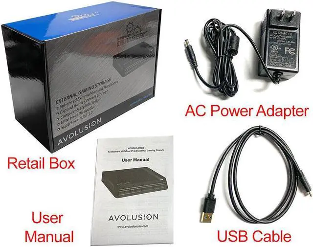 Alt view image 5 of 6 - Avolusion HDDGear Pro X 12TB USB 3.0 External Gaming Hard Drive -XBOX Series X,S