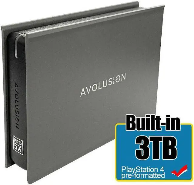 Main image of Avolusion Mini Pro-5X 3TB USB 3.0 Portable External Gaming PS4 Hard Drive (Grey)