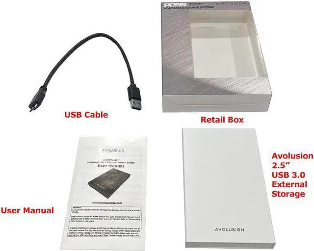 Alt view image 3 of 7 - Avolusion 500GB USB 3.0 Portable XBOX One X, S, Gen1 External Gaming Hard Drive