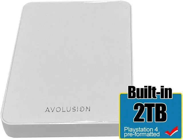 Main image of Avolusion Z1-S 2TB USB 3.0 Portable External Gaming PS4 Hard Drive - White