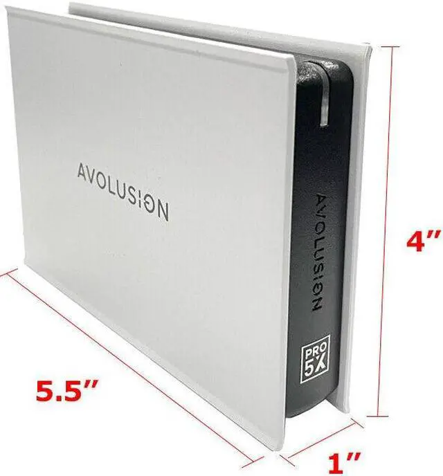 Alt view image 5 of 7 - Avolusion Mini Pro-5X 2TB USB 3.0 Portable External Gaming PS4 Hard Drive White