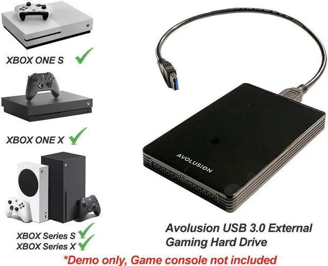 Alt view image 7 of 7 - Avolusion HD250U3-Z1-PRO 1TB External Gaming Hard Drive for XBOX Series X|S, One