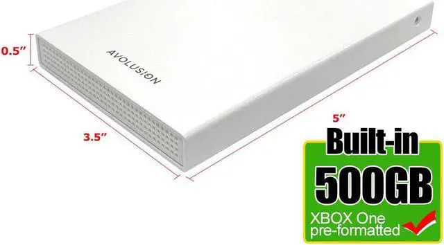 Main image of Avolusion 500GB USB 3.0 Portable XBOX One X, S, Gen1 External Gaming Hard Drive