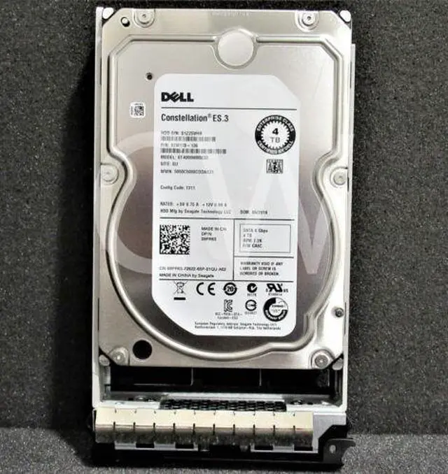 Alt view image 3 of 4 - 9PR63 09PR63 Dell ST4000NM0033 ES.3 4TB 7.2K RPM 6Gb/s 3.5" SATA HDD Hard Drive