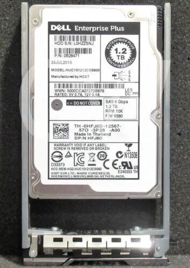 Alt view image 4 of 4 - (NOT FOR HOME PC!) HFJ8D HUC101212CSS600 DELL EQL 1.2TB 10K RPM 6Gb/s 2.5"SAS SERVER HDD Hard Drive