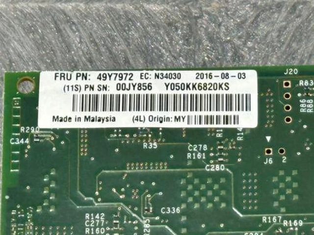 Alt view image 3 of 3 - IBM Intel X540-T2 2 Port 10GB Dual RJ45 Ethernet Network Adapter Low Profile