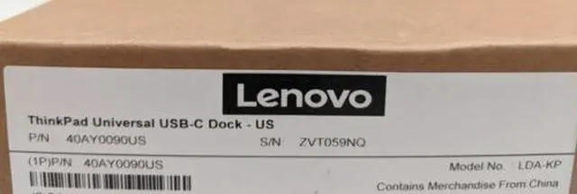 Alt view image 5 of 5 - Lenovo ThinkPad Universal USB-C Dock 40AY0090US - OEM