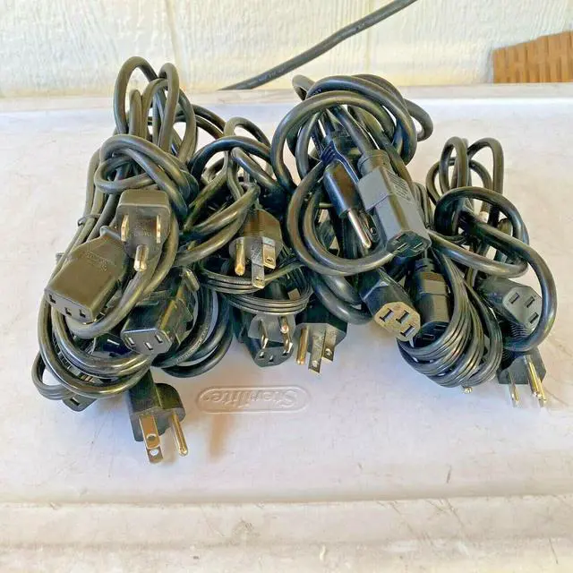 Main image of 30 Count 6 Feet 3-Prong Computer Power Cord Universal PC Cable Standard Wire