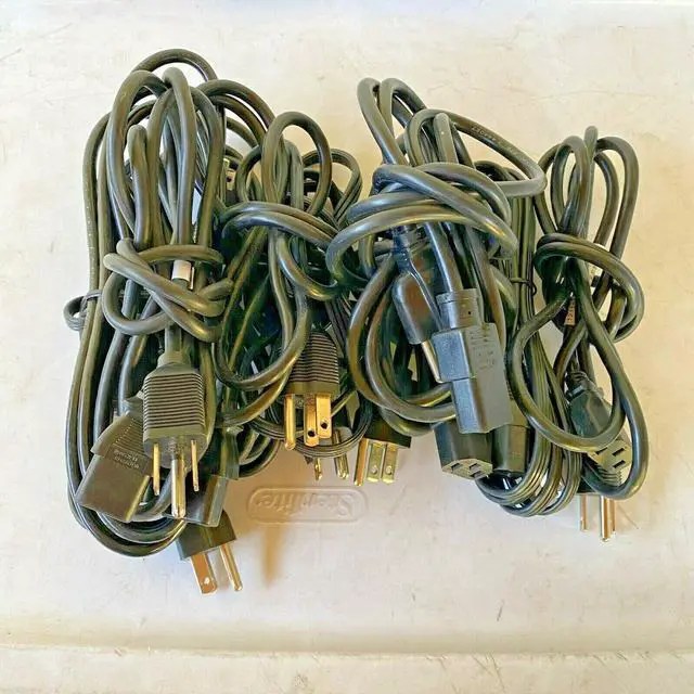 Alt view image 2 of 2 - 30 Count 6 Feet 3-Prong Computer Power Cord Universal PC Cable Standard Wire