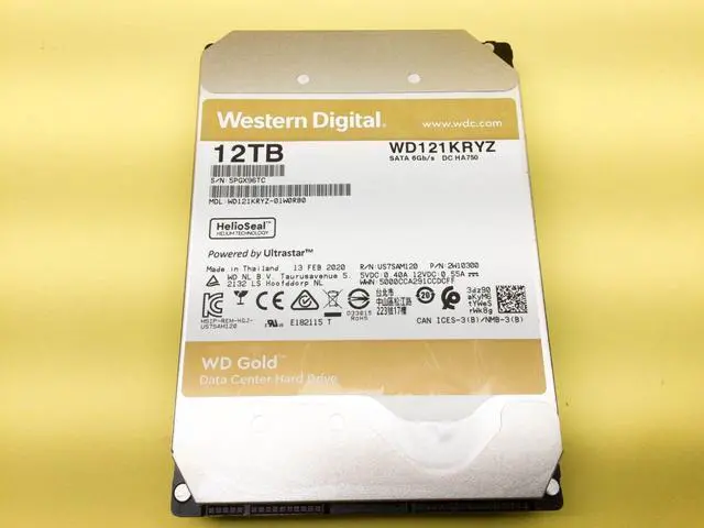 Main image of WD Gold 12TB 7.2K SATA 6Gb/s 256MB 3.5'' Internal HDD WD121KRYZ - OEM