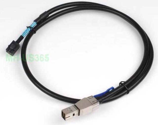 Alt view image 4 of 7 - (NOT FOR HOME PC!) Lot of 2 SFF-8644 to SFF-8643 HD Mini SAS 12G SAS DATA Server Raid Cable 100cm - OEM