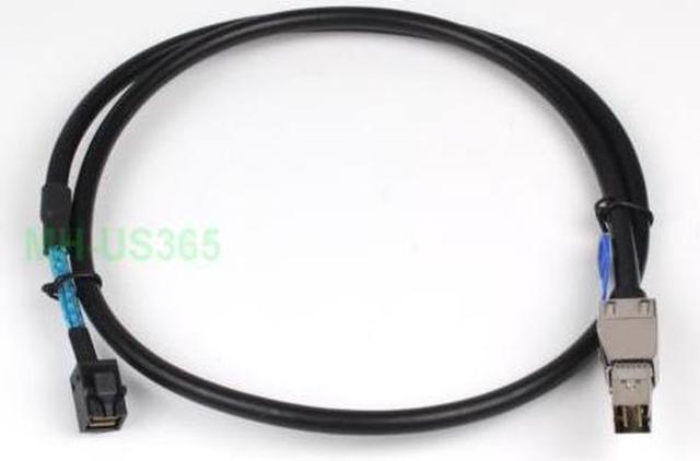 Alt view image 6 of 7 - (NOT FOR HOME PC!) Lot of 2 SFF-8644 to SFF-8643 HD Mini SAS 12G SAS DATA Server Raid Cable 100cm - OEM