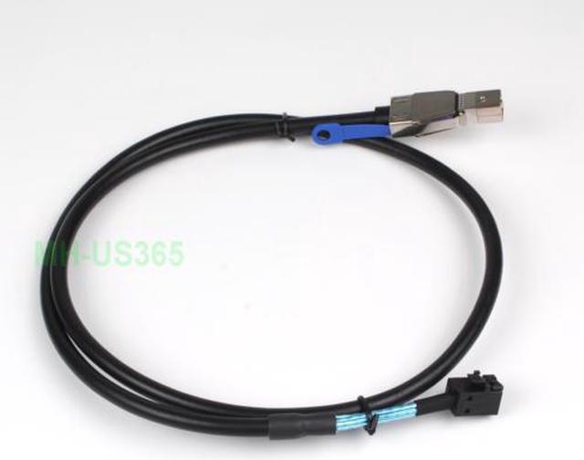 Alt view image 7 of 7 - (NOT FOR HOME PC!) Lot of 2 SFF-8644 to SFF-8643 HD Mini SAS 12G SAS DATA Server Raid Cable 100cm - OEM