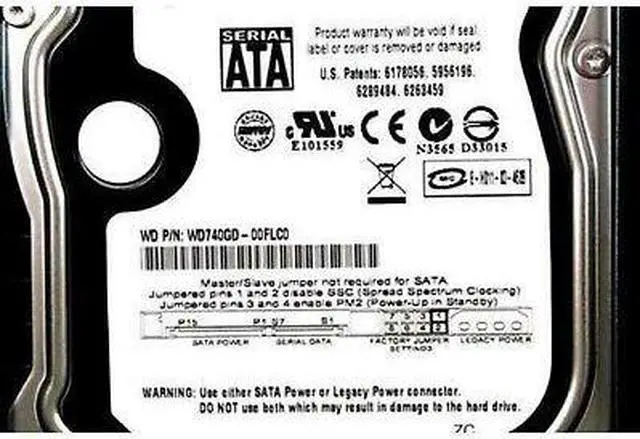 Alt view image 4 of 5 - Lot of 2 Western Digital Raptor 74 Gb10k RPM 3.5" SATA HDD WD740GD-00FLC0 T953J