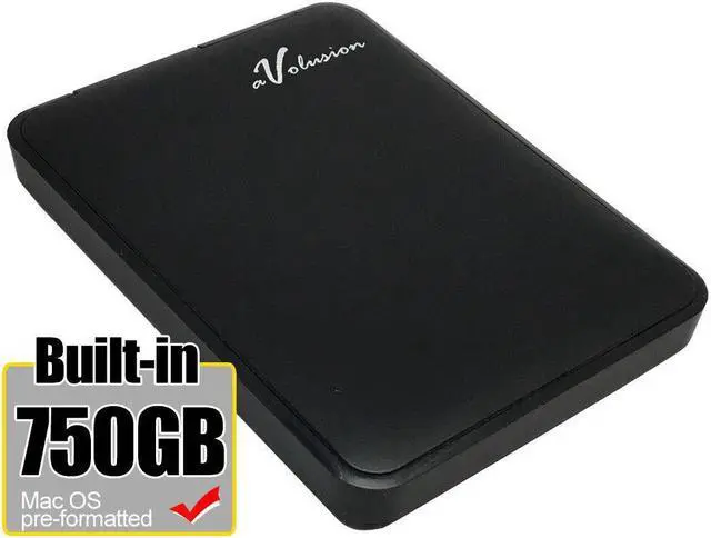 Main image of Avolusion 750GB USB 3.0 (MacOS Pre-Formatted) Portable External Hard Drive