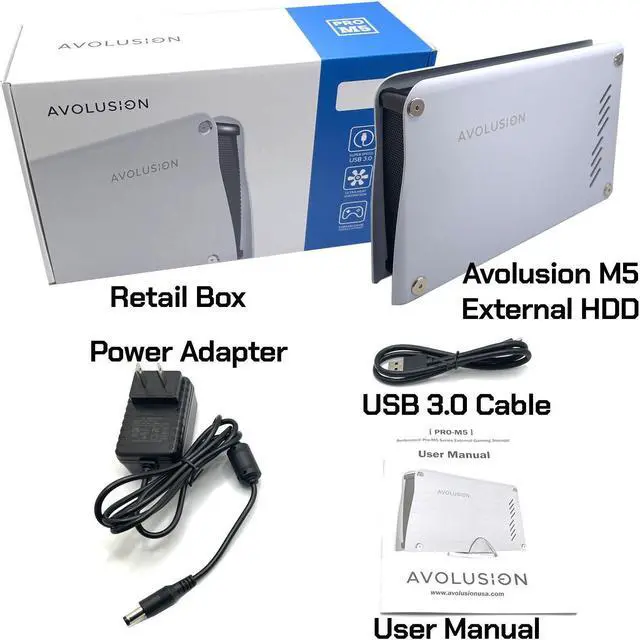 Alt view image 6 of 7 - Avolusion PRO-M5 8TB USB 3.0 External Gaming HD for PS5 (WHITE) 2 YR WARRANTY