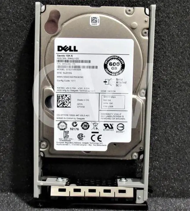Main image of (NOT FOR HOME PC!) 7YX58 ST600MM0006 Dell SAVVIO 600GB 10K RPM 6G 2.5" SAS HDD M600 M915 R310 T320