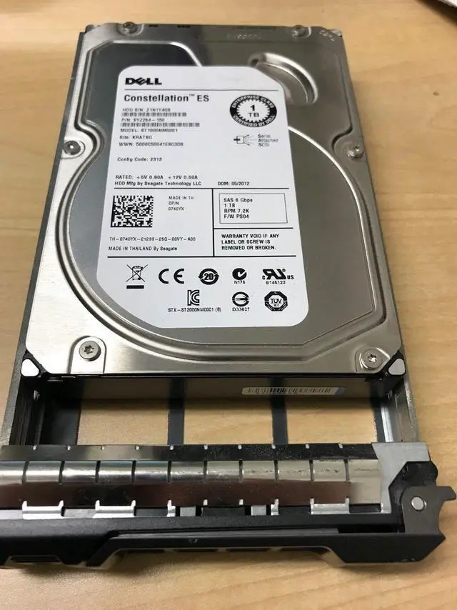 Main image of (NOT FOR HOME PC!) 1TB 7.2K Nearline SAS 3.5" 6Gb/s Hard Drive Dell 740YX Seagate ST1000NM0001 HDD