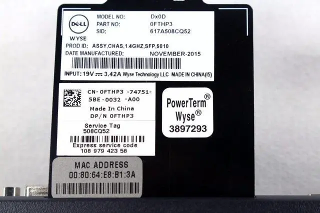 Alt view image 7 of 7 - Genuine Dell Wyse 5010 Dx0D Wireless D10D T48E DC 1.4GHz DDR3 FTHP3+DEVICE Only
