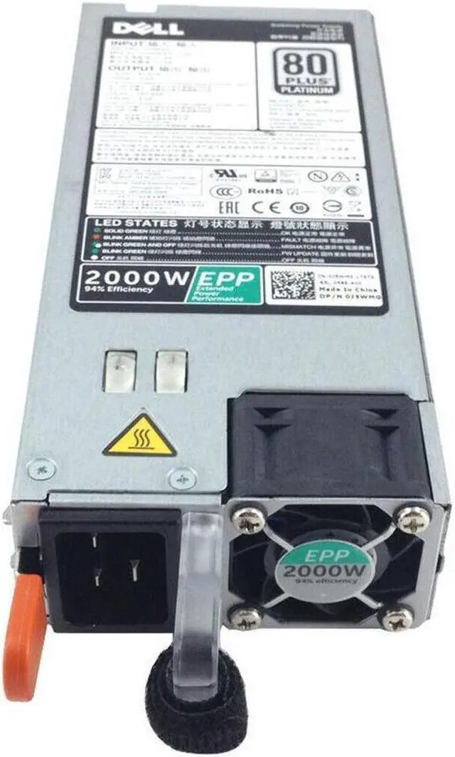 Alt view image 3 of 6 - Dell R530 R630 R730 R830 R840 R940 2000W Server Power Supply XYK93 960VR