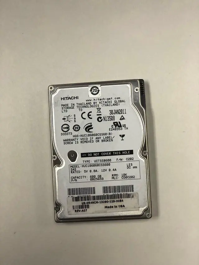 Main image of (NOT FOR HOME PC!) R49CM HITACHI 0R49CM 600GB SAS 10K 6Gbps 2.5" Hard Drive