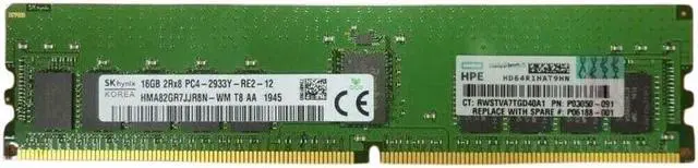 Main image of P06188-001 HPE 16GB 2Rx8 PC4-2933Y-R Smart Memory P00922-B21 P03050-091
